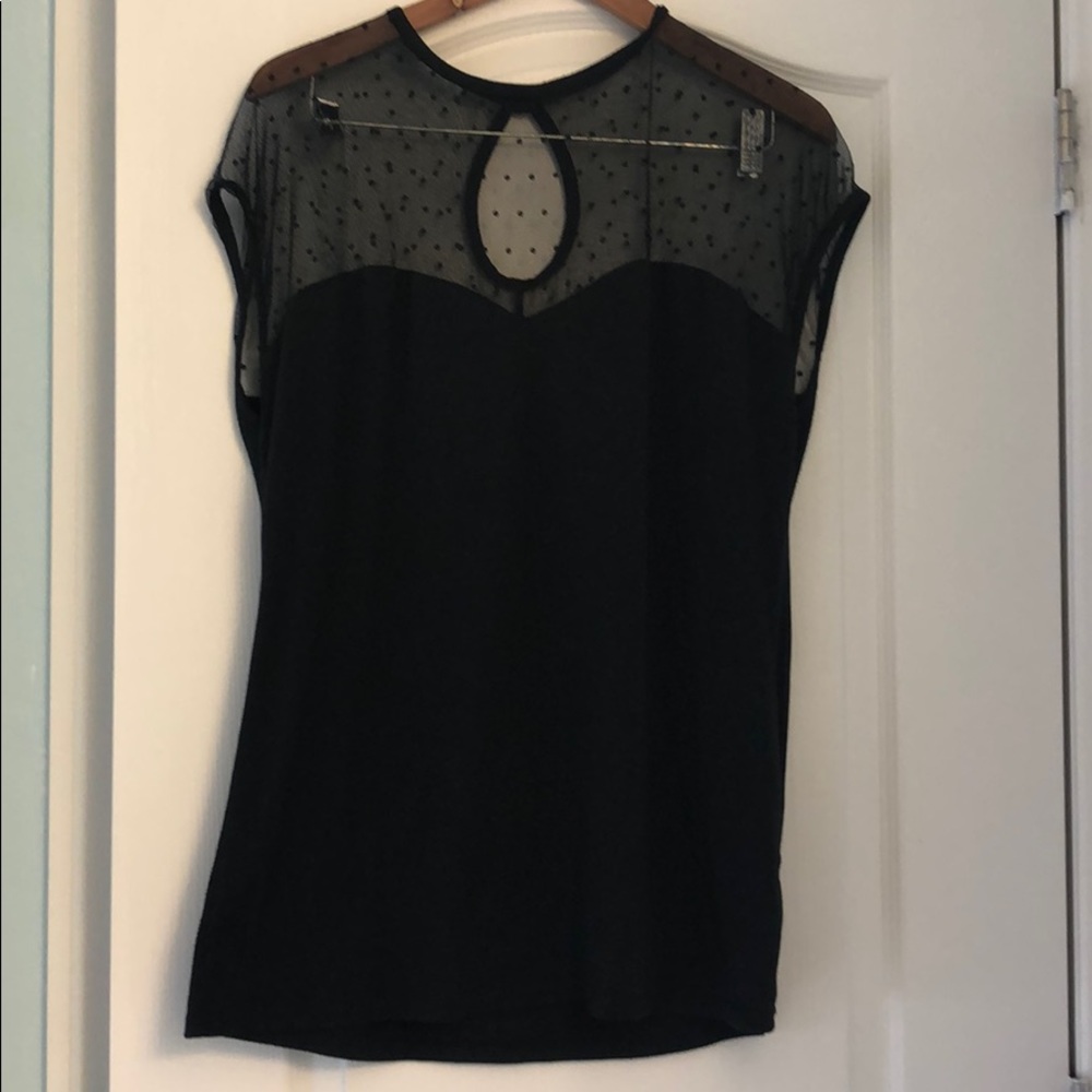 Sz 4X Black and sheer top